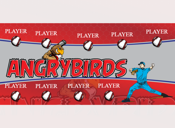 Angrybirds - Baseball - Pole Pocket Banner