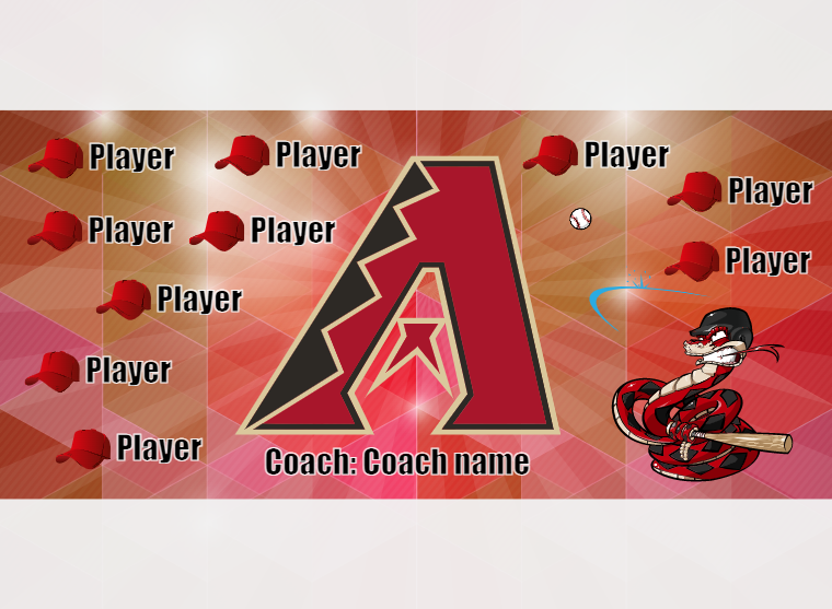 Arizona 2 - Baseball - Pole Pocket Banner