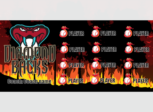Arizona Diamondbacks 2 - Baseball - Pole Pocket Banner