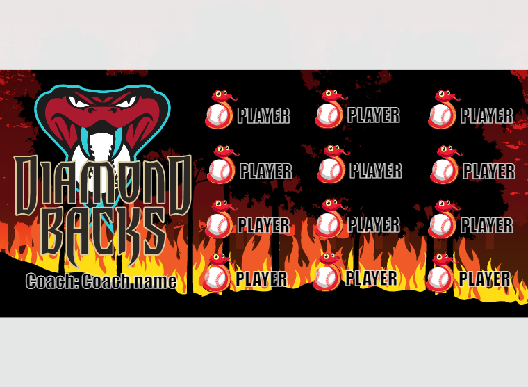 Arizona Diamondbacks 2 - Baseball - Pole Pocket Banner