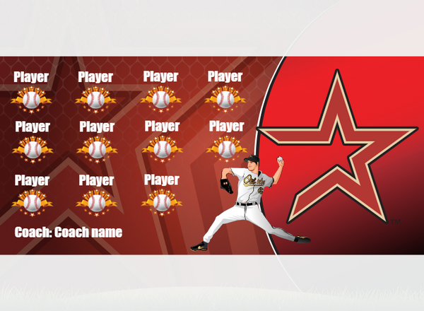 Astros 4 - Baseball - Pole Pocket Banner