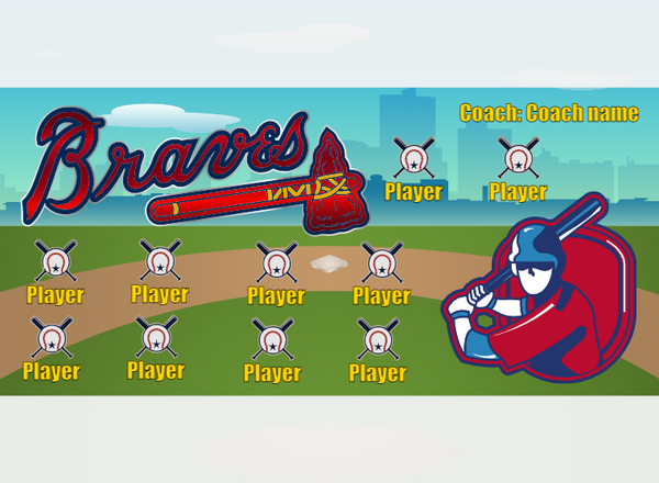 Atlanta Braves - Baseball - Pole Pocket Banner