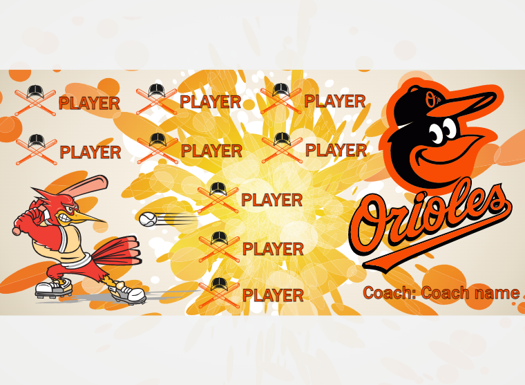 Baltimore Orioles 2 - Baseball - Pole Pocket Banner