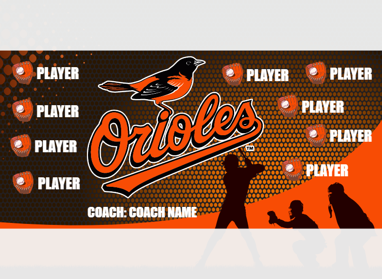 Baltimore Orioles - Baseball - Pole Pocket Banner