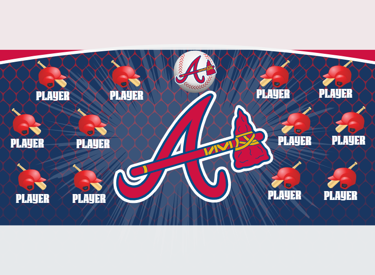 Braves 1 - Baseball - Pole Pocket Banner
