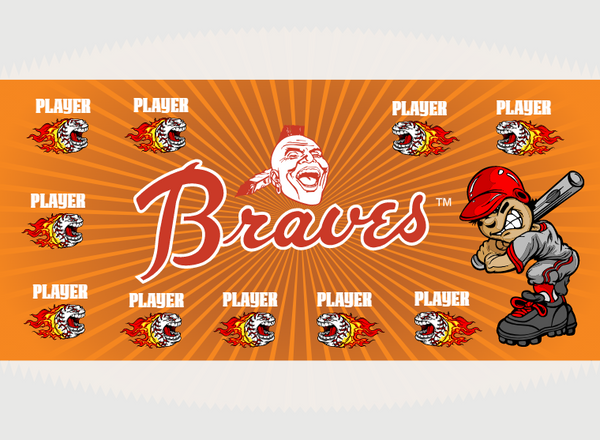 Braves 4 - Baseball - Pole Pocket Banner