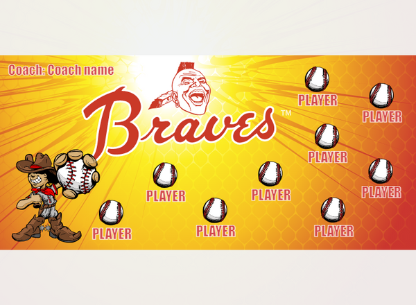 Braves 5 - Baseball - Pole Pocket Banner