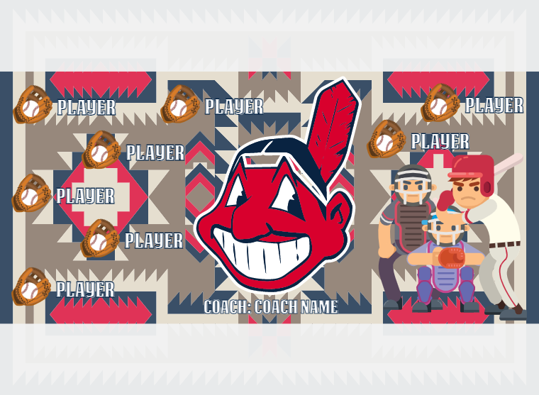 Cleveland Indians 2 - Baseball - Pole Pocket Banner