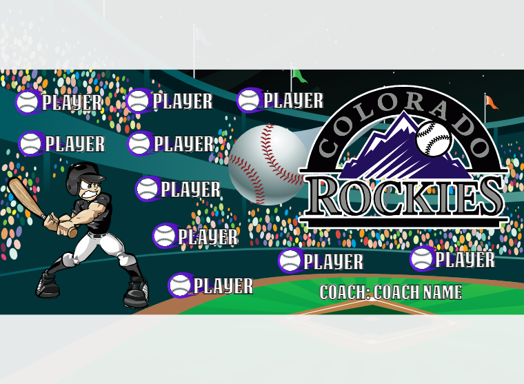 Colorado 3 - Baseball - Pole Pocket Banner
