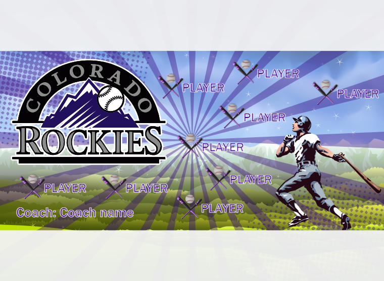 Colorado Rockies 2 - Baseball - Pole Pocket Banner