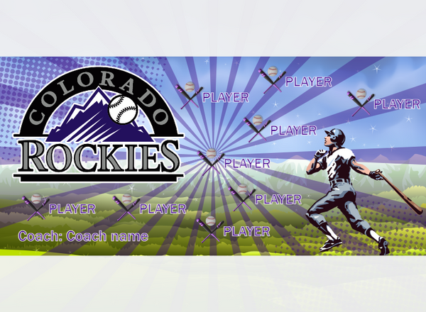 Colorado Rockies 2 - Baseball - Pole Pocket Banner