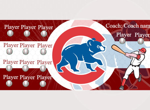 Cubs 4 - Baseball - Pole Pocket Banner