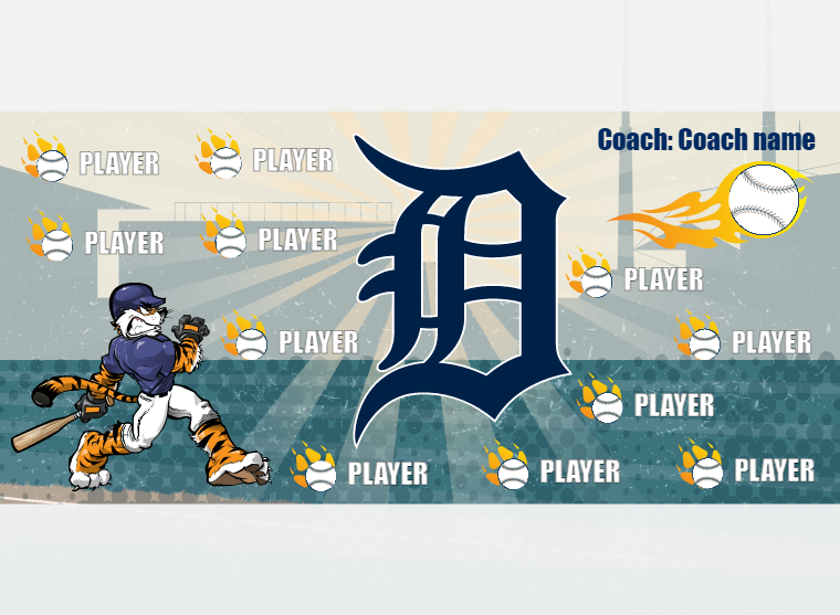 Detroit - Baseball - Pole Pocket Banner