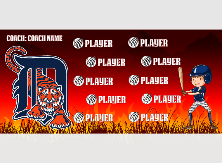 Detroit Tigers - Baseball - Pole Pocket Banner