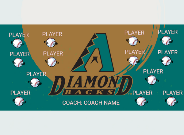 Diamond Black 4 - Baseball - Pole Pocket Banner