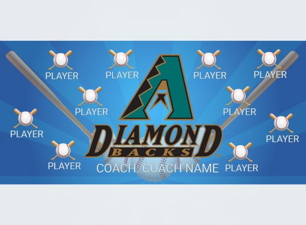 Diamond Black 5 - Baseball - Pole Pocket Banner