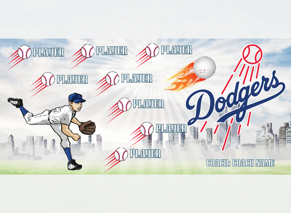Dodgers 2 - Baseball - Pole Pocket Banner