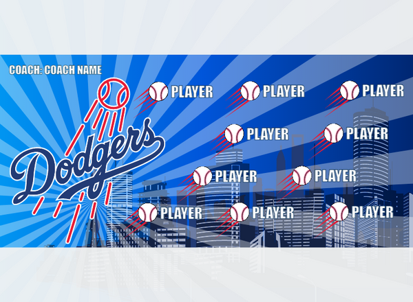 Dodgers - Baseball - Pole Pocket Banner