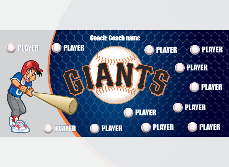 Giants 2 - Baseball - Pole Pocket Banner