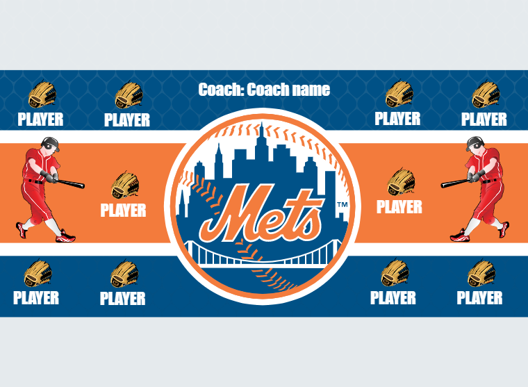 Mets 4 - Baseball - Pole Pocket Banner