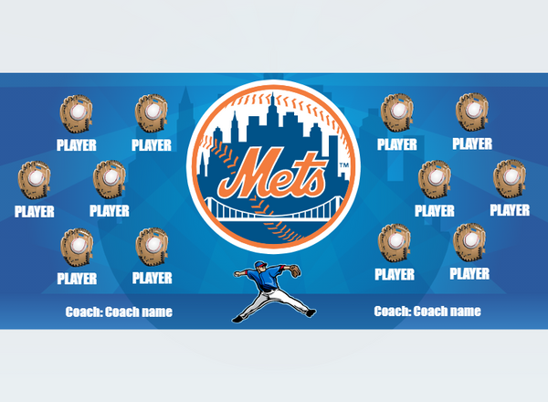 Mets 5 - Baseball - Pole Pocket Banner