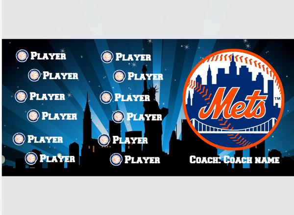Mets - Baseball - Pole Pocket Banner