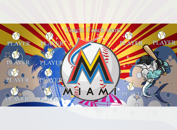Miami 2 - Baseball - Pole Pocket Banner