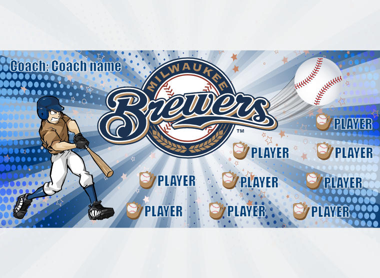 Milwaukee 2 - Baseball - Pole Pocket Banner