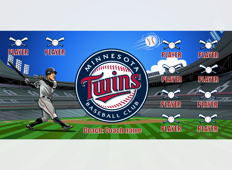 Minnesota Twins - Baseball - Pole Pocket Banner