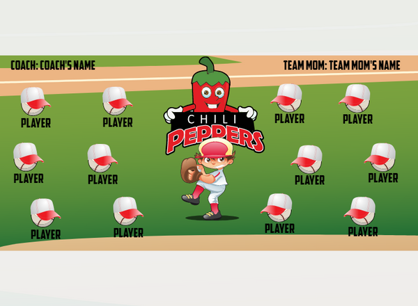 Chili Peppers 2 - Softball - Pole Pocket Banner