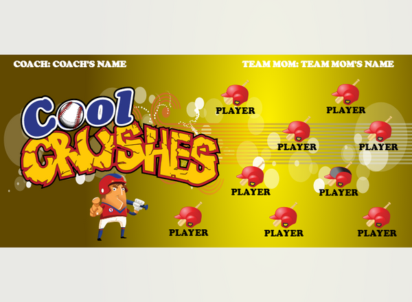 Cool Crush 1 - Softball - Pole Pocket Banner
