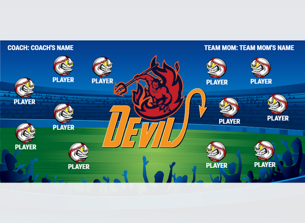 Devil 2 - Softball - Pole Pocket Banner