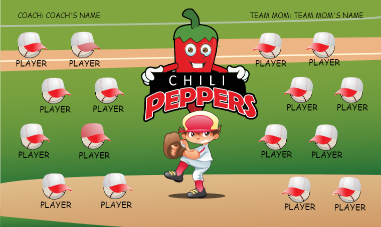 Chili Peppers - Softball Banner