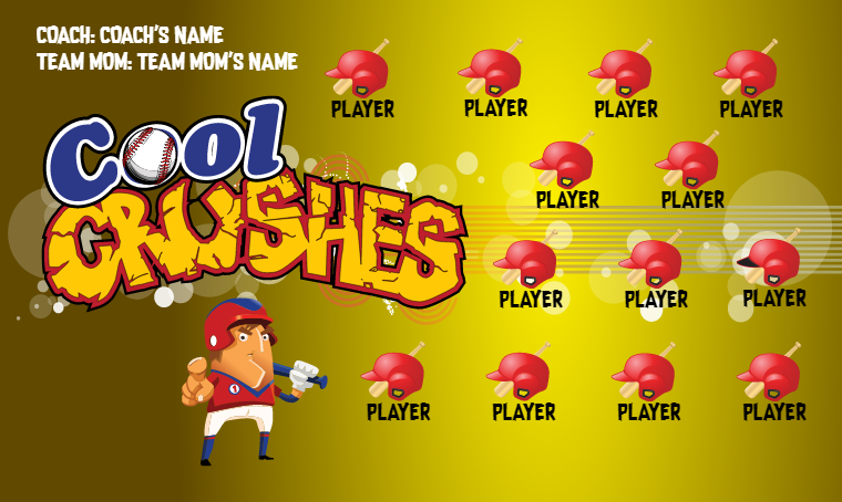 Cool Crushes - Softball Banner