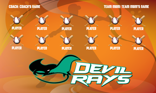 Devil Rays - Softball Banner