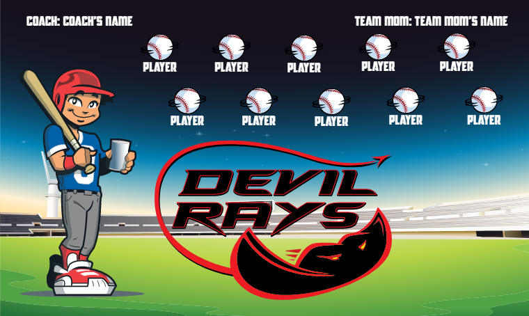 Devil Rays 2 - Softball Banner