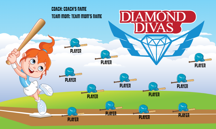 Diamond Divas 2 - Softball Banner