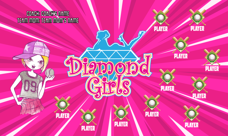 Diamond Girls 2 - Softball Banner