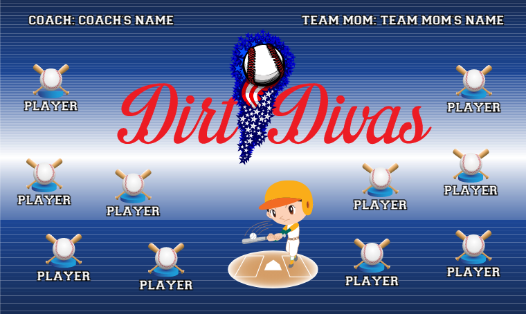 Dirt Divas - Softball Banner