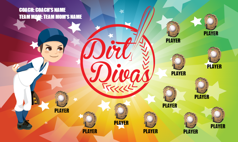 Dirt Divas 2 - Softball Banner