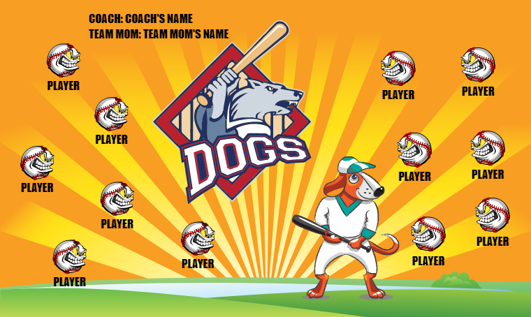 Dogs - Softball Banner