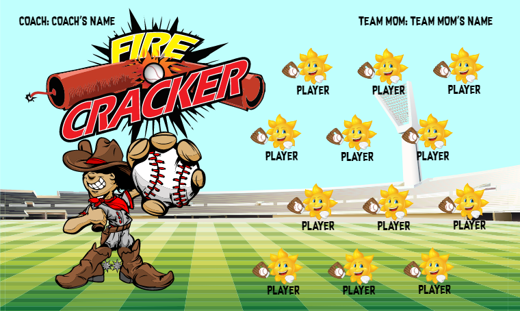 Fire Cracker 2 - Softball Banner