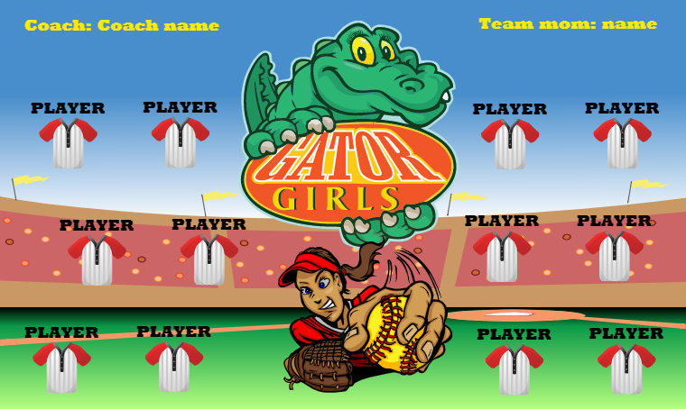 Gators Girls - Softball Banner