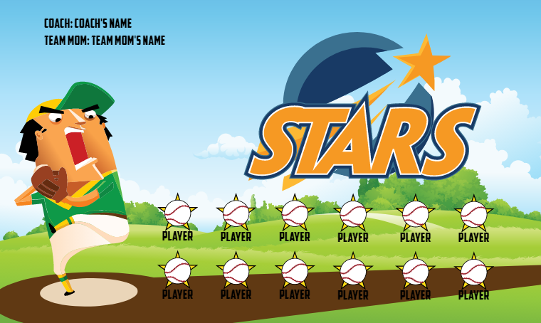 Stars - Softball Banner