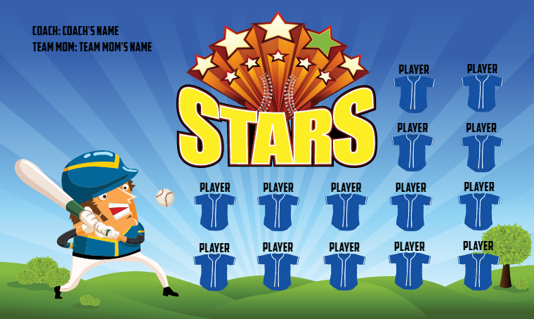 Stars - Softball Banner