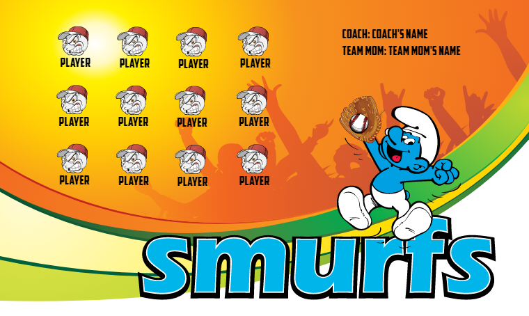 Smurfs - Softball Banner