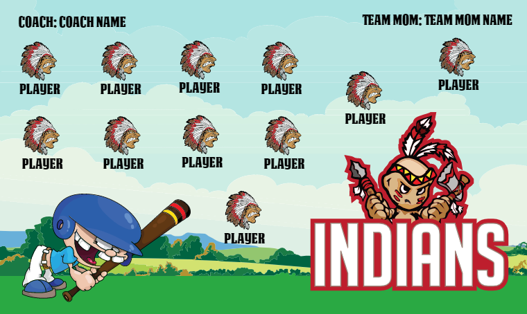 Indians - Softball Banner