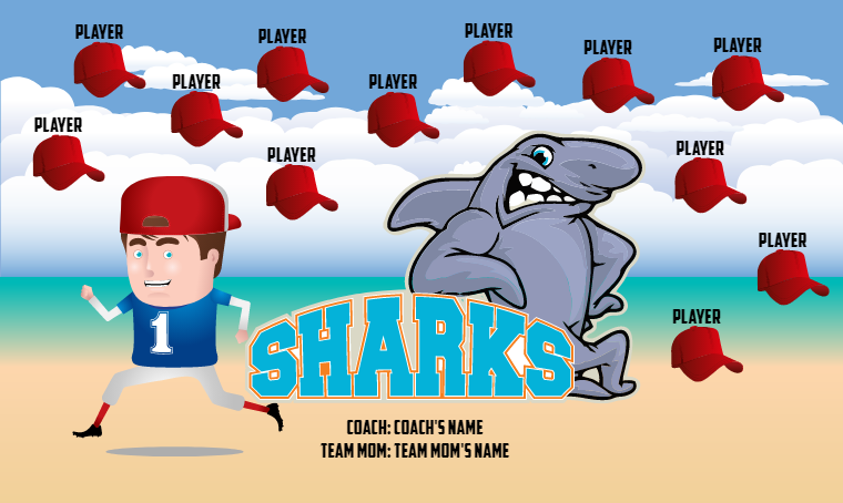 Sharks - Softball Banner