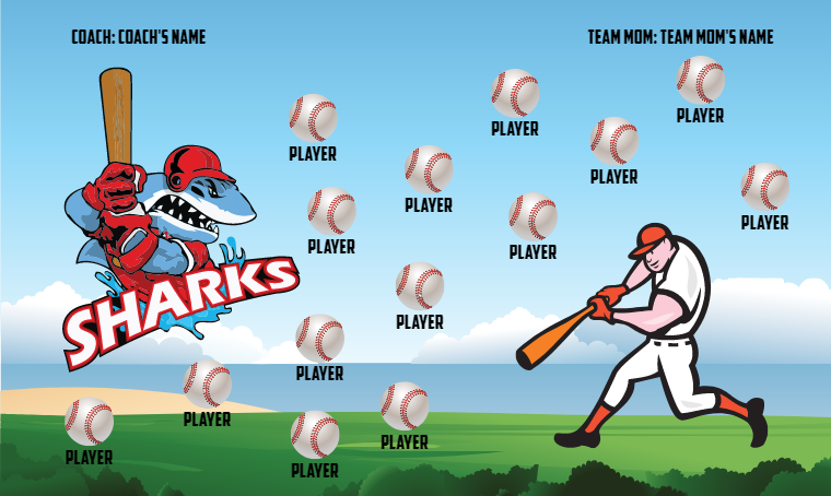 Sharks 3 - Softball Banner