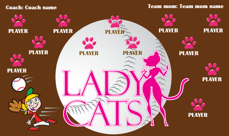 Lady Cats - Softball Banner